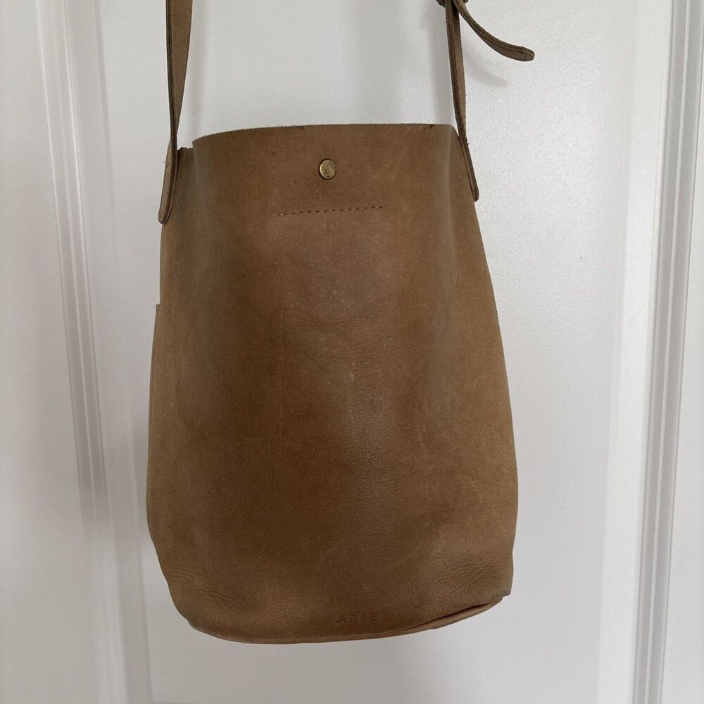 ABLE Bucket Handbag Leather Shoulder Bag Brazil Festival Boho 70s Sustainable